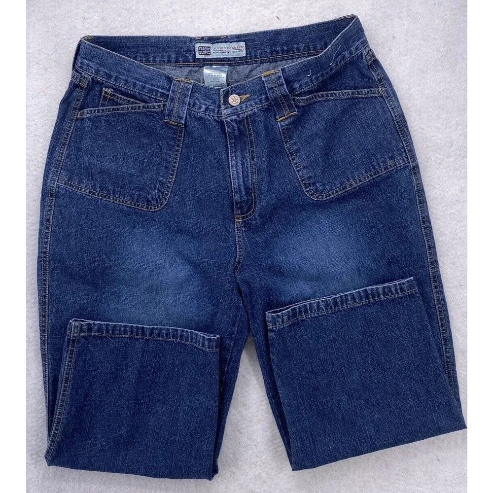 Faded Glory Jeans Womens Size 14 Denim Hi Rise Straight Fit Blue Pants